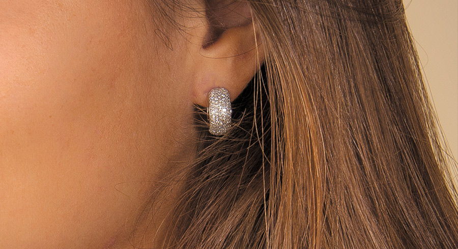 boucles d'oreilles or et diamants