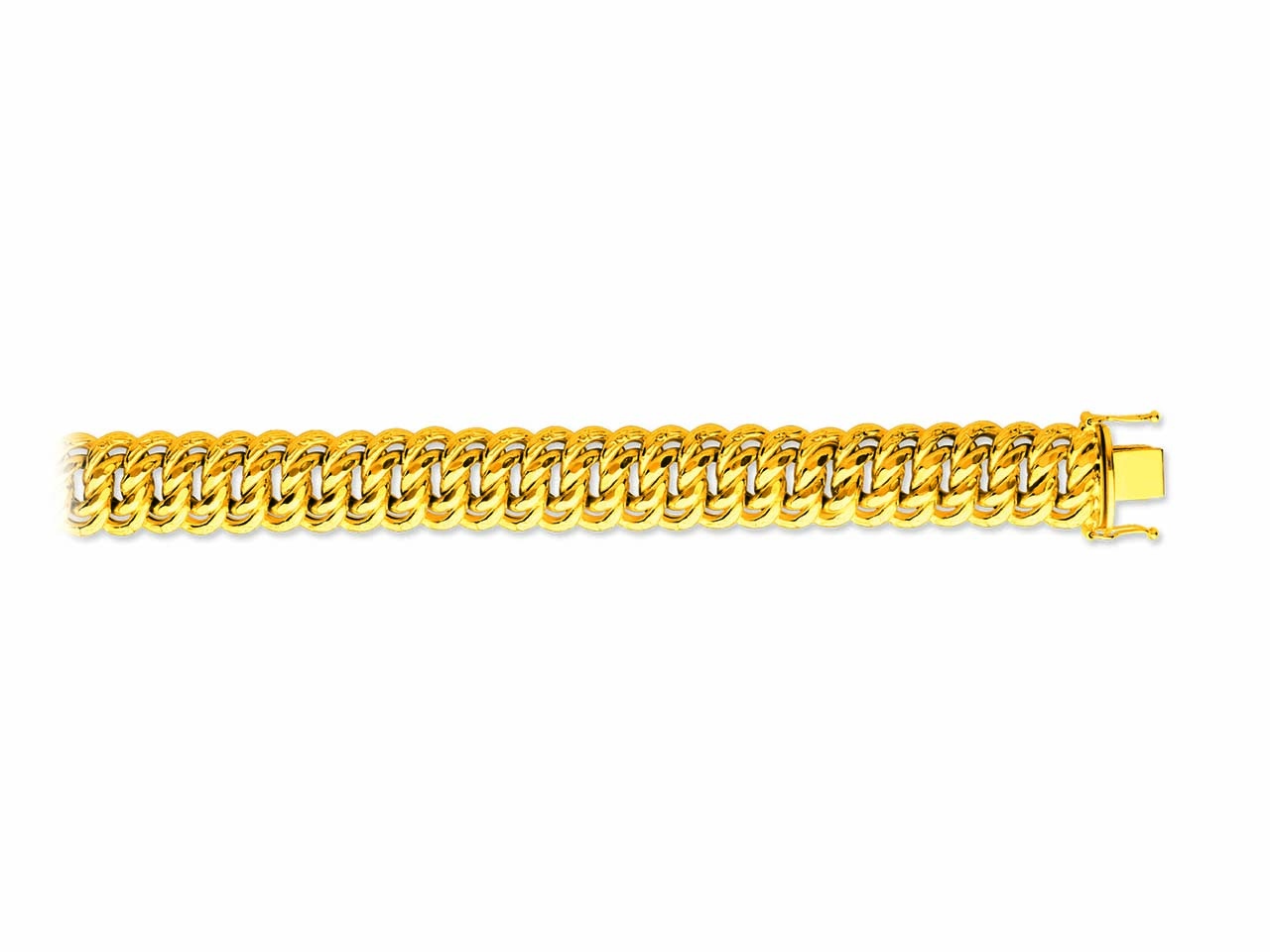 Bracelet maille américaine or jaune 18k caplain-saint-andré