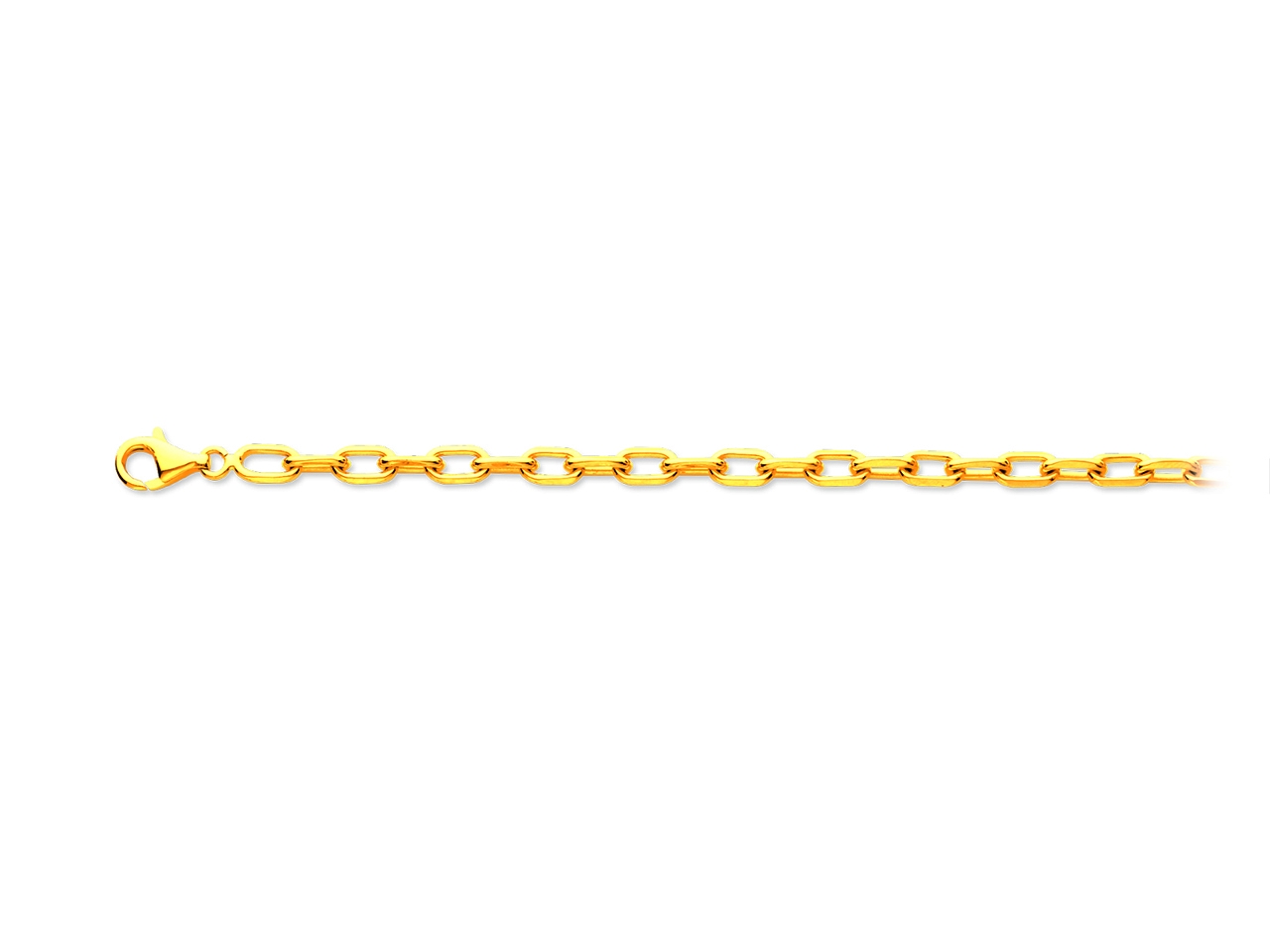 Bracelet maille Forçat diamantée or jaune 18k caplain saint andré