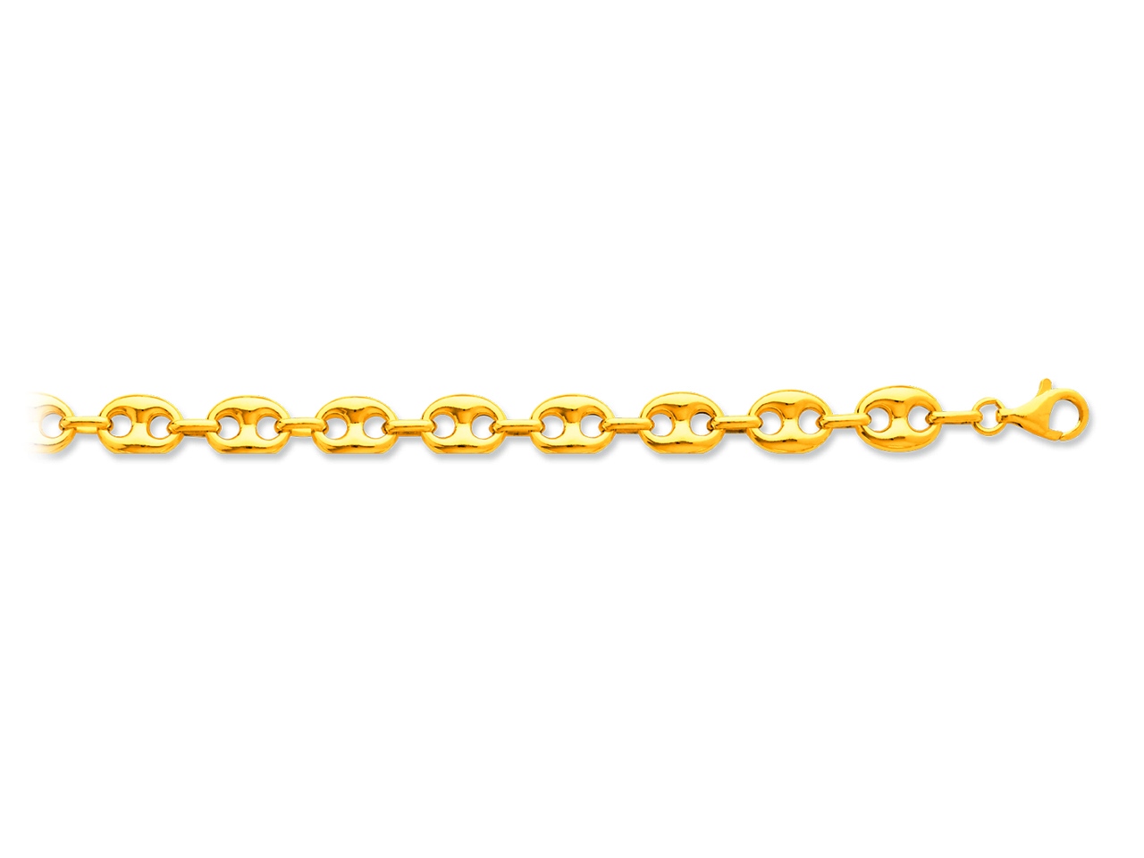 Bracelet maille grain de café or jaune 18k Caplain-saint-andré