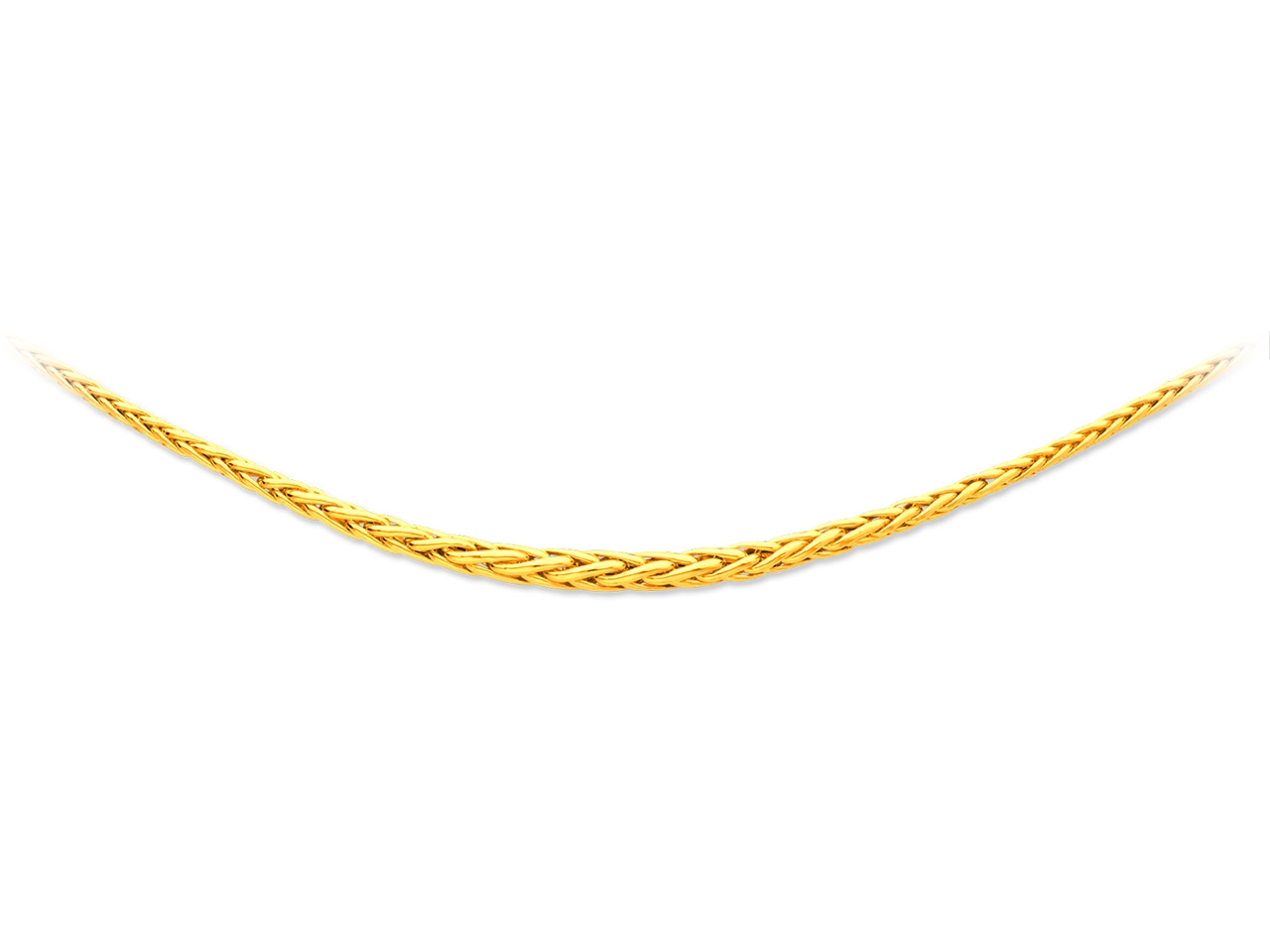 Collier maille palmier creuse en chute or jaune 18k Caplain-saint-andré