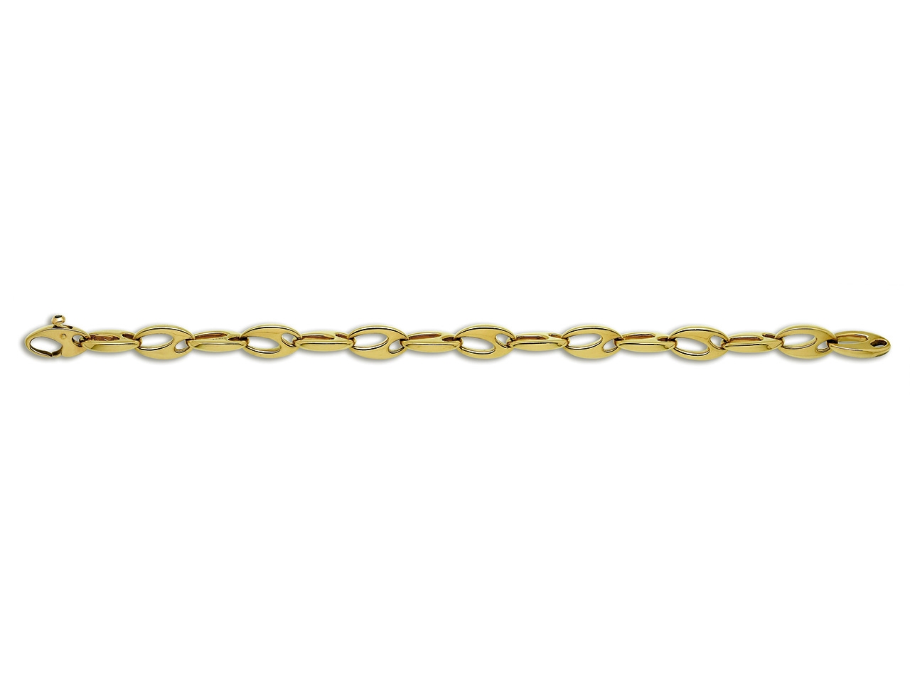 Bracelet mailles Ovales & ajourées or jaune 18k caplain saint andré
