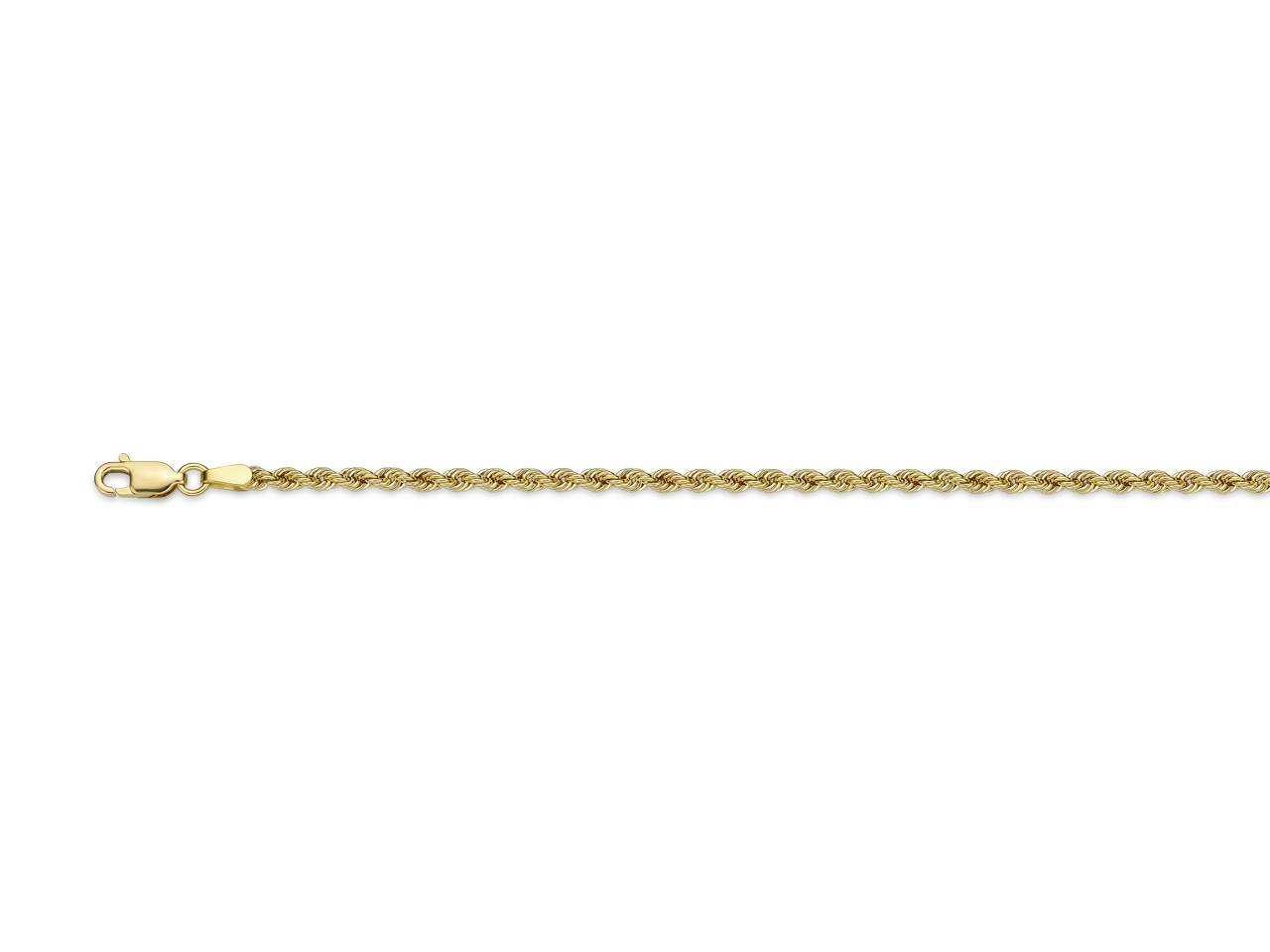 Bracelet maille corde creuse or jaune 18k Caplain-saint-andré