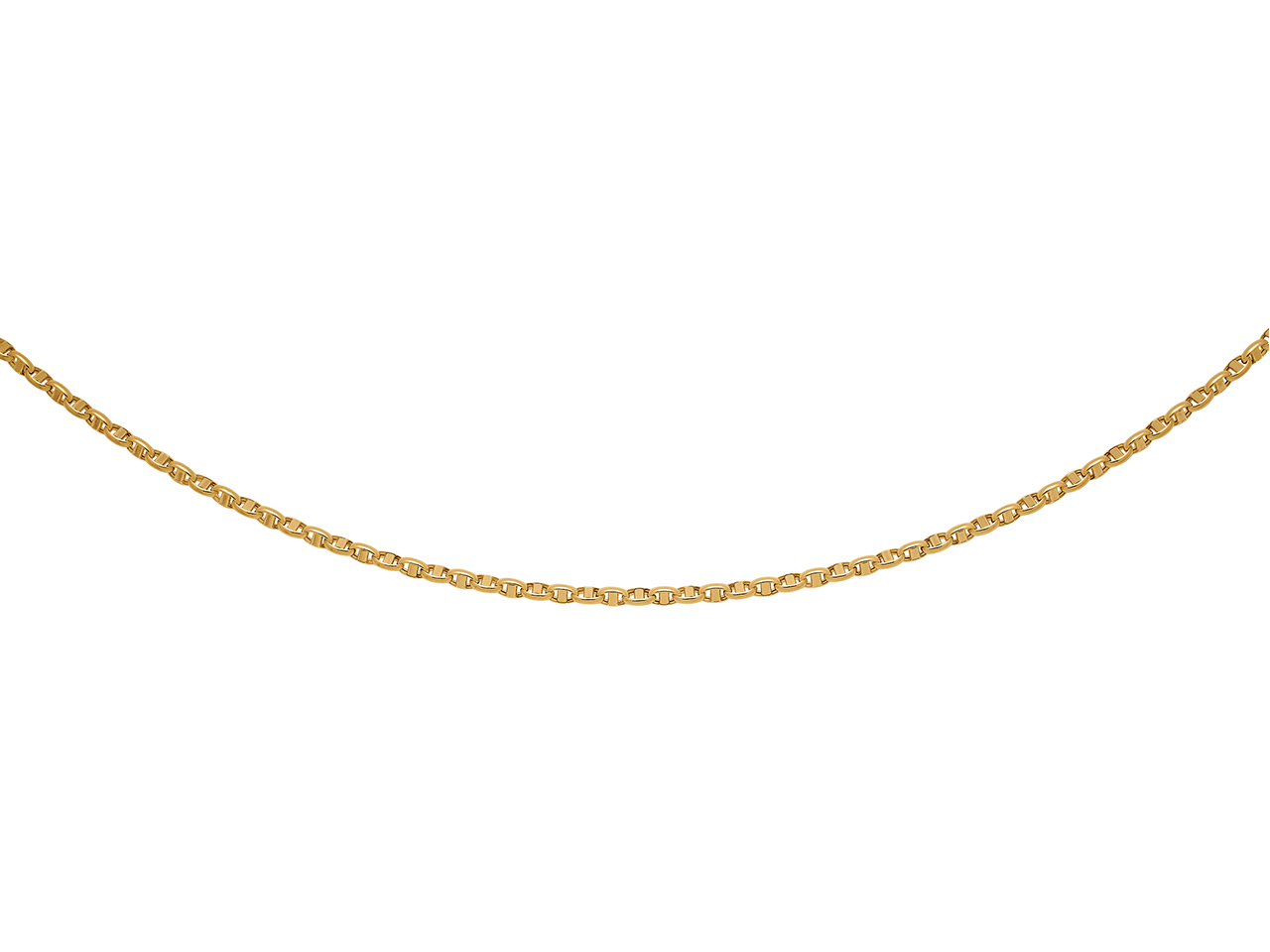 Collier chaîne Forçat marine creuse or jaune 18k caplain saint andré