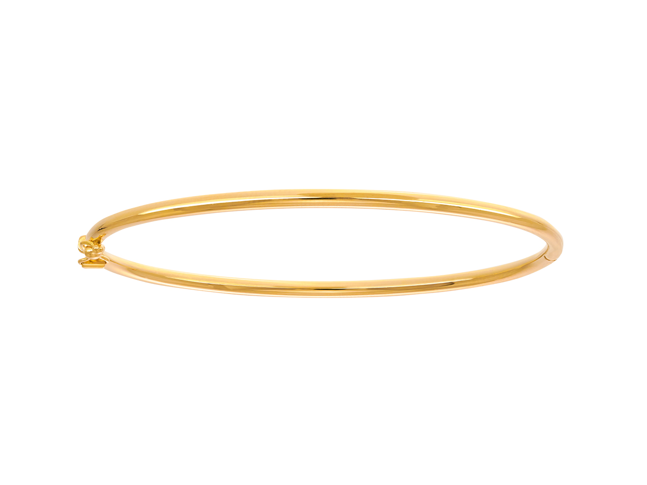 Bracelet Jonc, fil rond massif or jaune 18k caplain saint andré