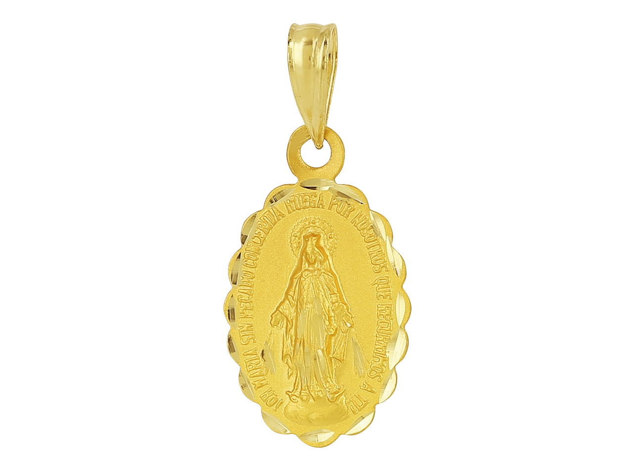 Médaille vierge miraculeuse or jaune 18k caplain saint andré