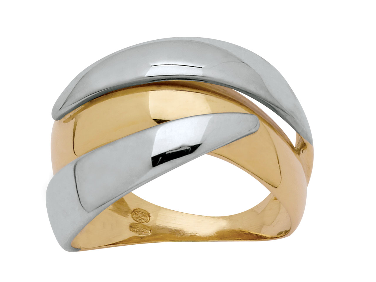 Bague 13 mm, Or bicolore 18k, Caplain Saint André